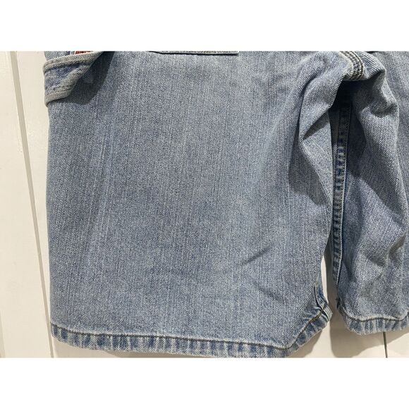 VTG Tommy Hilfiger Jean Shorts Mens 40 Carpenter Fit Blue Denim Baggy Skater Y2K - Picture 13 of 15